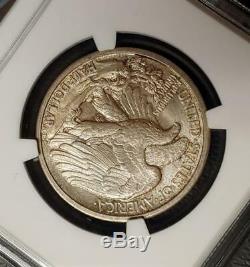 1916-d Walking Liberty Half Dollar Ngc Ms 62 #002