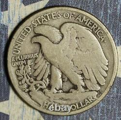 1916-d Walking Liberty Silver Half Dollar Collector Coin Free Shipping