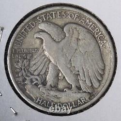 1917-D OBV Walking Liberty Silver Half Dollar CHOICE VF E116 TFA