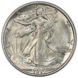 1917-D Obverse Walking Liberty Half Dollar, PCGS/CAC AU-58, Scarce
