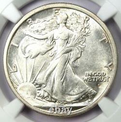 1917-D Walking Liberty Half Dollar 50C Obverse Certified NGC AU53 Rare Date