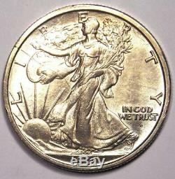 1917-D Walking Liberty Half Dollar 50C (Obverse Mintmark) Excellent Condition