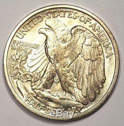 1917-D Walking Liberty Half Dollar 50C (Obverse Mintmark) Excellent Condition
