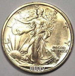 1917-D Walking Liberty Half Dollar 50C (Obverse Mintmark) Excellent Condition