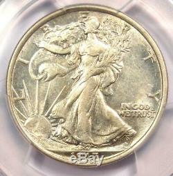 1917-D Walking Liberty Half Dollar 50C (Reverse Mintmark). PCGS AU53 Rare Date