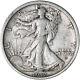 1917 D Walking Liberty Half Dollar 90% Silver Obverse Mm Fine Fn+ See Pics G109