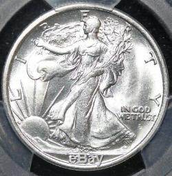 1917-D Walking Liberty Silver Dollar PCGS MS63 Blast White