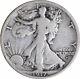 1917-d Walking Liberty Silver Half Dollar Obverse F Uncertified #105