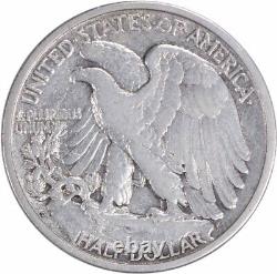 1917-D Walking Liberty Silver Half Dollar Reverse EF Uncertified #134