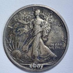 1917 Obverse D Mint Mark Silver Walking Liberty Half Dollar Nearly Uncirculated
