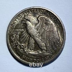 1917 Obverse D Mint Mark Silver Walking Liberty Half Dollar Nearly Uncirculated