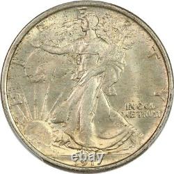 1917 PCGS MS63 CAC Choice BU Walking Liberty Half Dollar Lustrous & Original