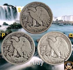 1917 PDS Walking Liberty Half Dollars, 50c Reverse Mint Marks? From Storage