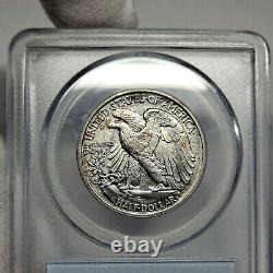 1917 P AU58 Walking Liberty Half Dollar 50c, PCGS Graded About Uncirculated