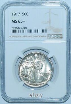 1917 P NGC MS65+ Walking Liberty Half Dollar