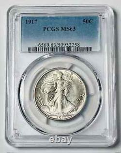 1917 P Walking Liberty Half Dollar PCGS MS-63