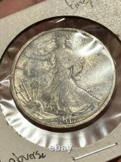 1917 S (Obv) Walking Liberty Half Dollar Choice Fine