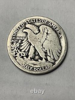 1917 S Obverse & 1917 P walking liberty half dollars (2 silver coins)