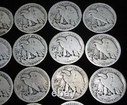 1917-S Obverse Mint Mark Walking Liberty Half Dollar Silver Lot of 14 - #DDD