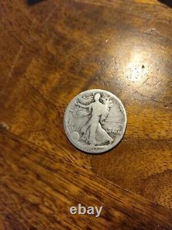 1917 S Obverse Silver Walking Liberty Half Dollar With Die Cracks And S Filled I