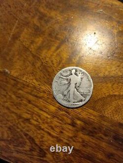 1917 S Obverse Silver Walking Liberty Half Dollar With Die Cracks And S Filled I