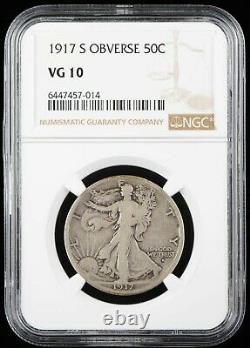 1917 S Obverse Walking Liberty Half Dollar NGC VG10