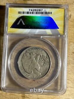 1917-S Obverse Walking Liberty Silver Half Dollar ANACS F12