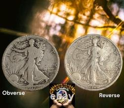 1917 S REVERSE/OBVERSE MM Walking Liberty Half Dollar, RARE Semi-key Date