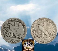 1917 S REVERSE/OBVERSE MM Walking Liberty Half Dollar, RARE Semi-key Date