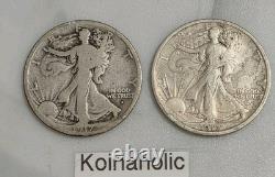 1917 S REVERSE/OBVERSE MM Walking Liberty Half Dollar, RARE Semi-key Date