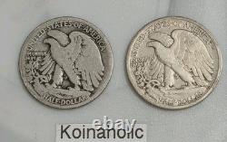 1917 S REVERSE/OBVERSE MM Walking Liberty Half Dollar, RARE Semi-key Date
