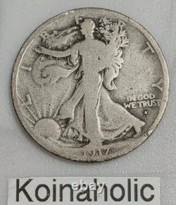 1917 S REVERSE/OBVERSE MM Walking Liberty Half Dollar, RARE Semi-key Date