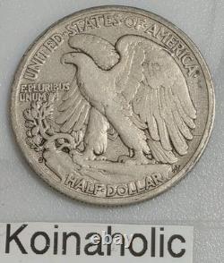 1917 S REVERSE/OBVERSE MM Walking Liberty Half Dollar, RARE Semi-key Date