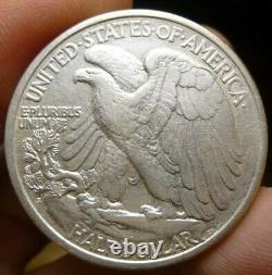 1917-S Reverse Silver Walking Liberty Half Dollar