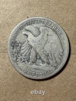 1917 S Walking Liberty Half Dollar Obverse Mintmark As Shown! (#2236)