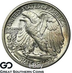 1917-S Walking Liberty Half Dollar, Reverse MM, Lustrous Gem BU++ Key Date