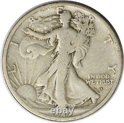 1917-S Walking Liberty Silver Half Dollar Obverse F Uncertified #1242