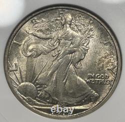 1917 S Walking Liberty Silver Half Dollar Reverse ANACS UNC Details Nice Patina