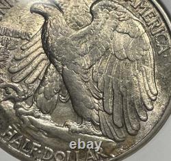 1917 S Walking Liberty Silver Half Dollar Reverse ANACS UNC Details Nice Patina