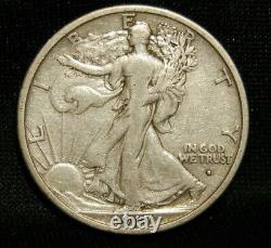 1917 S (obv) Walking Liberty Half With Vf+ Details