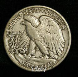 1917 S (obv) Walking Liberty Half With Vf+ Details