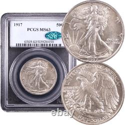 1917 Walking Liberty Half Dollar 50c PCGS MS63 CAC