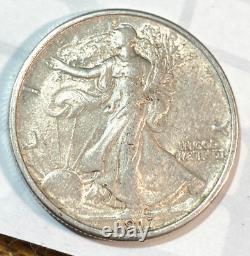 1917 Walking Liberty Half Dollar Nice Original Choice AU+ CHRC