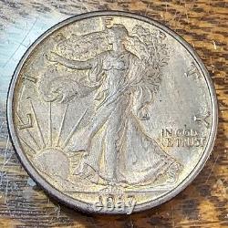 1917 Walking Liberty Half Dollar Super Original Very Choice AU++ CHRC