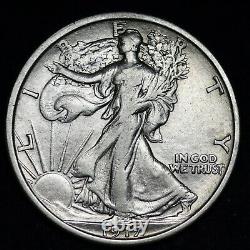 1917 Walking Liberty Silver Half Dollar CHOICE AU FREE SHIPPING E257 XMA