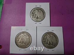 1917 -p, D, S. Walking Liberty Half Dollar. Obverse Mintmarked As Photos