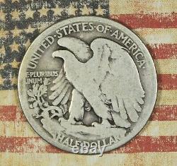 1917-s Obverse Walking Liberty Silver Half Dollar Collector Coin. Free Shipping