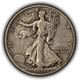 1918-d 50c Walking Liberty Silver Half Dollar Vf Sku-h3899