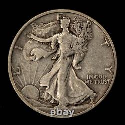 1918-D 50c Walking Liberty Silver Half Dollar VF SKU-H3899