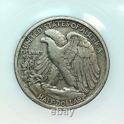 1918-D Silver Walking Liberty Half Dollar in High Very Fine Condition